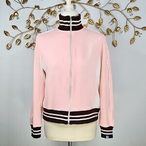 Vintage Fuda Pink & Brown Women's Jacket Size Large